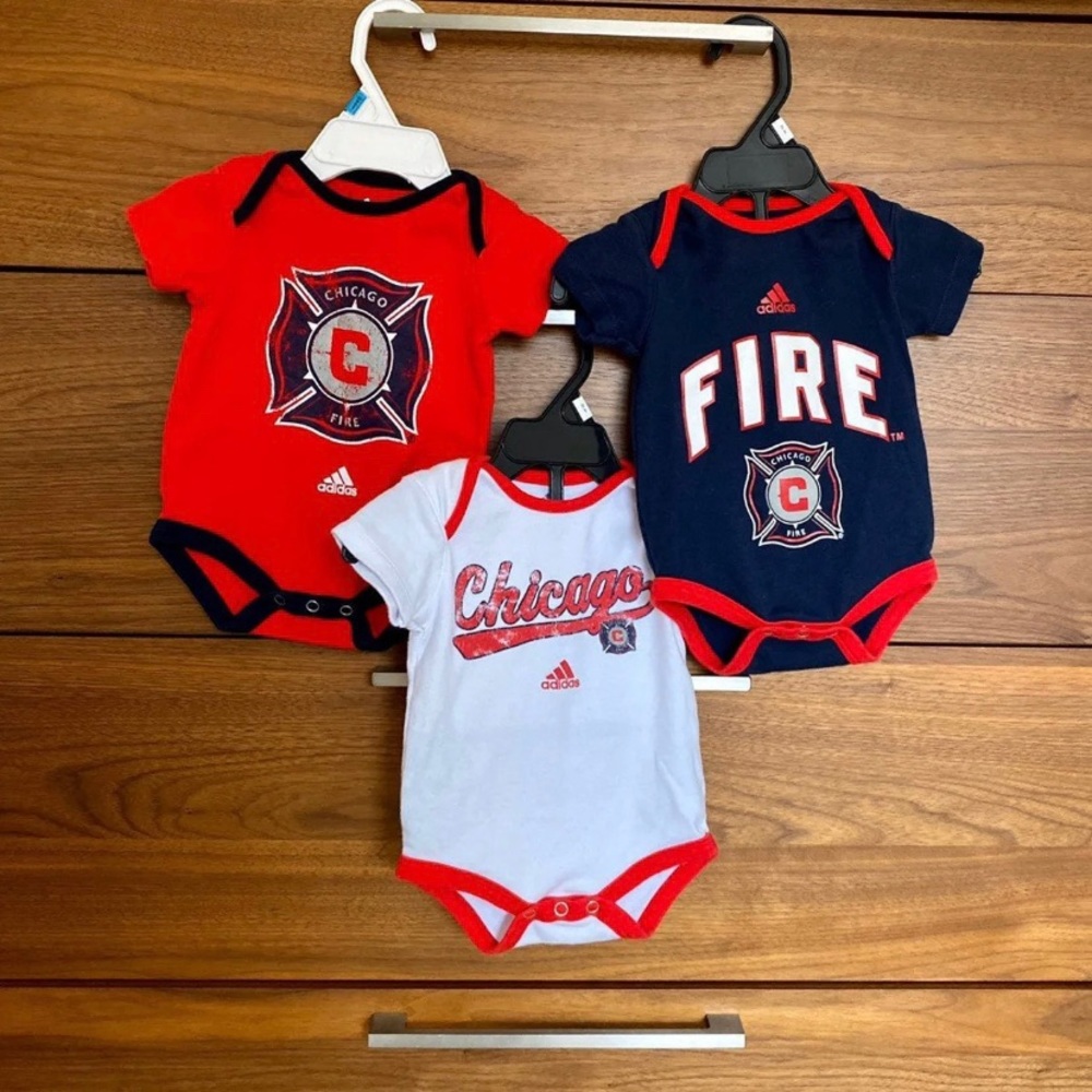 Chicago Fire Soccer Adidas MLS Bodysuit 0-3M